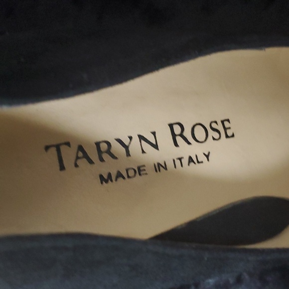 Adorable Italian Taryn Rose black & pink plaid round toe heels. - Picture 3 of 14
